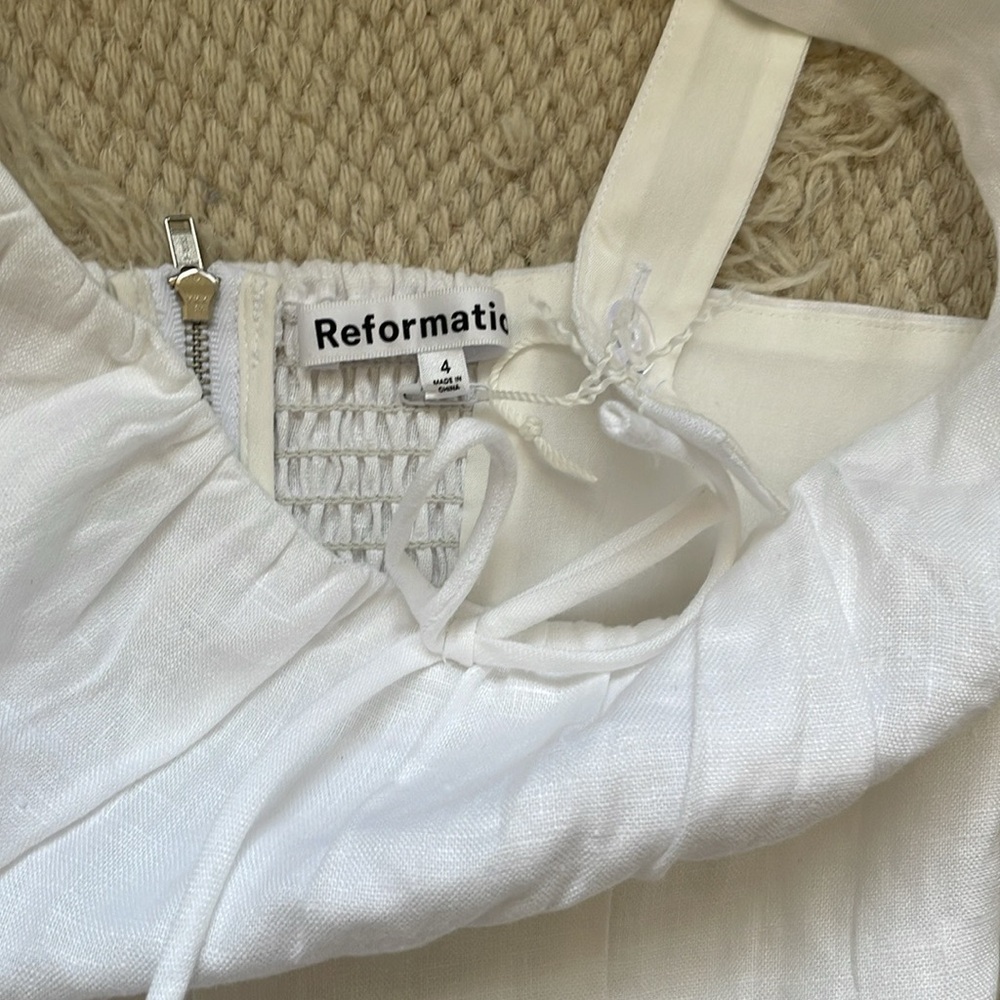 New Reformation Balia Linen Dress - Picture 5 of 9